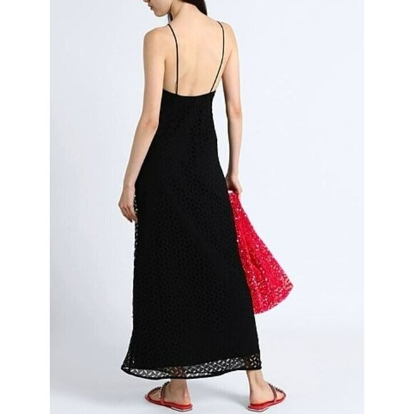 TOPSHOP‎ Womens Halter Neck Long Dress Black Size 6 Polyester - Picture 10 of 10